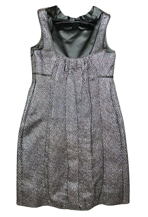 Rochie Prada, metalizata, argintiu-antracit