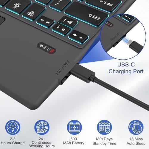 Нова Surface Pro клавиатура с 7 цвята, тъчпад и USB-C зареждане, калъф
