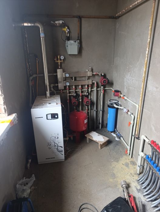 Отопление. Теплый поль. Канализация установка. Стяжка. Налевной поль