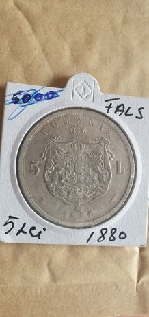 5 lei 1880 moneda falsa