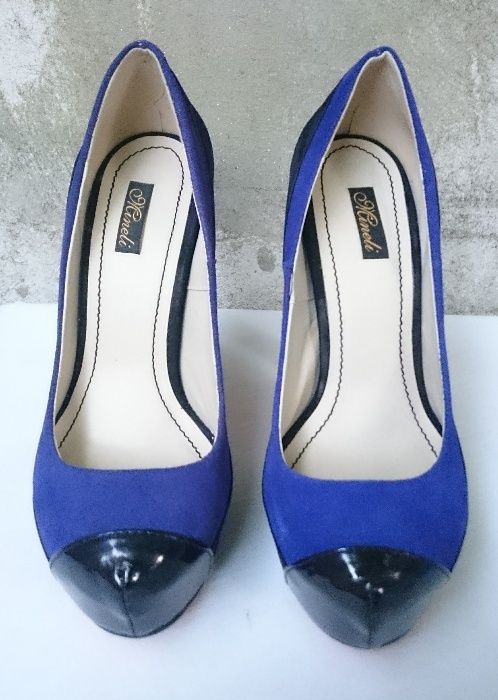 Pantofi dama cu toc eleganti indigo M 37 marca Mineli