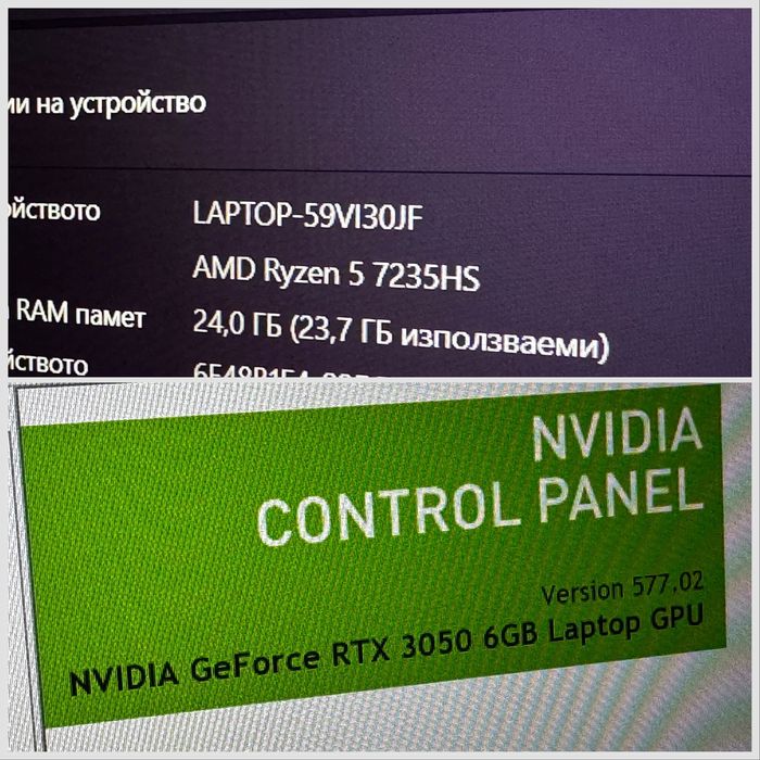 НОВ 15.6 144hz/RTX 3050 6GB/24gb рам/Ryzen 5/ 1TB ssd/ Гаранция