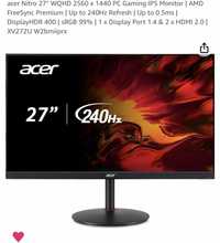 acer Nitro 27"240hz 2k WQHD 2560 x 1440 PC Gaming IPS Monitor