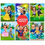 Cadou Femei Barbati Iubita Caricaturi Portrete Personalizate