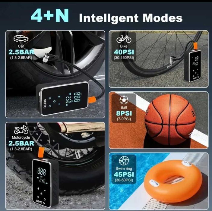 Compresor de aer cu fir, pompă de aer, manometru digital,pt auto/ AtV