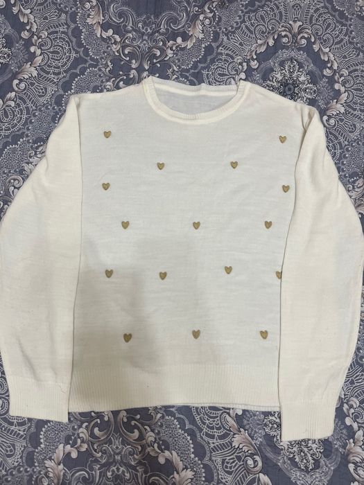 кофточка с сердечками