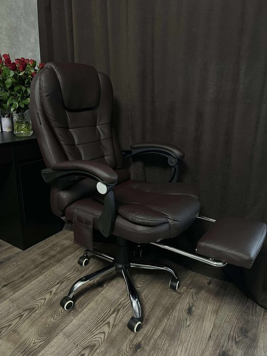 Scaun de birou cu masaj + incalzire , suport picioare