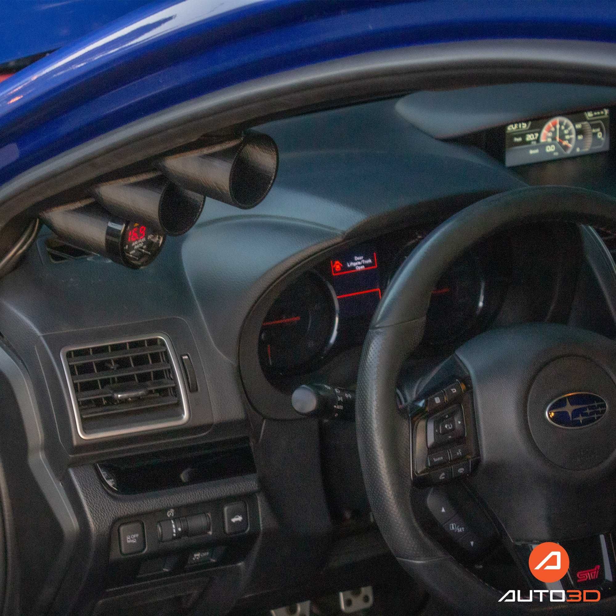 Тройна стойка за уреди странична колонка 3х52мм Subaru Impreza 14-22