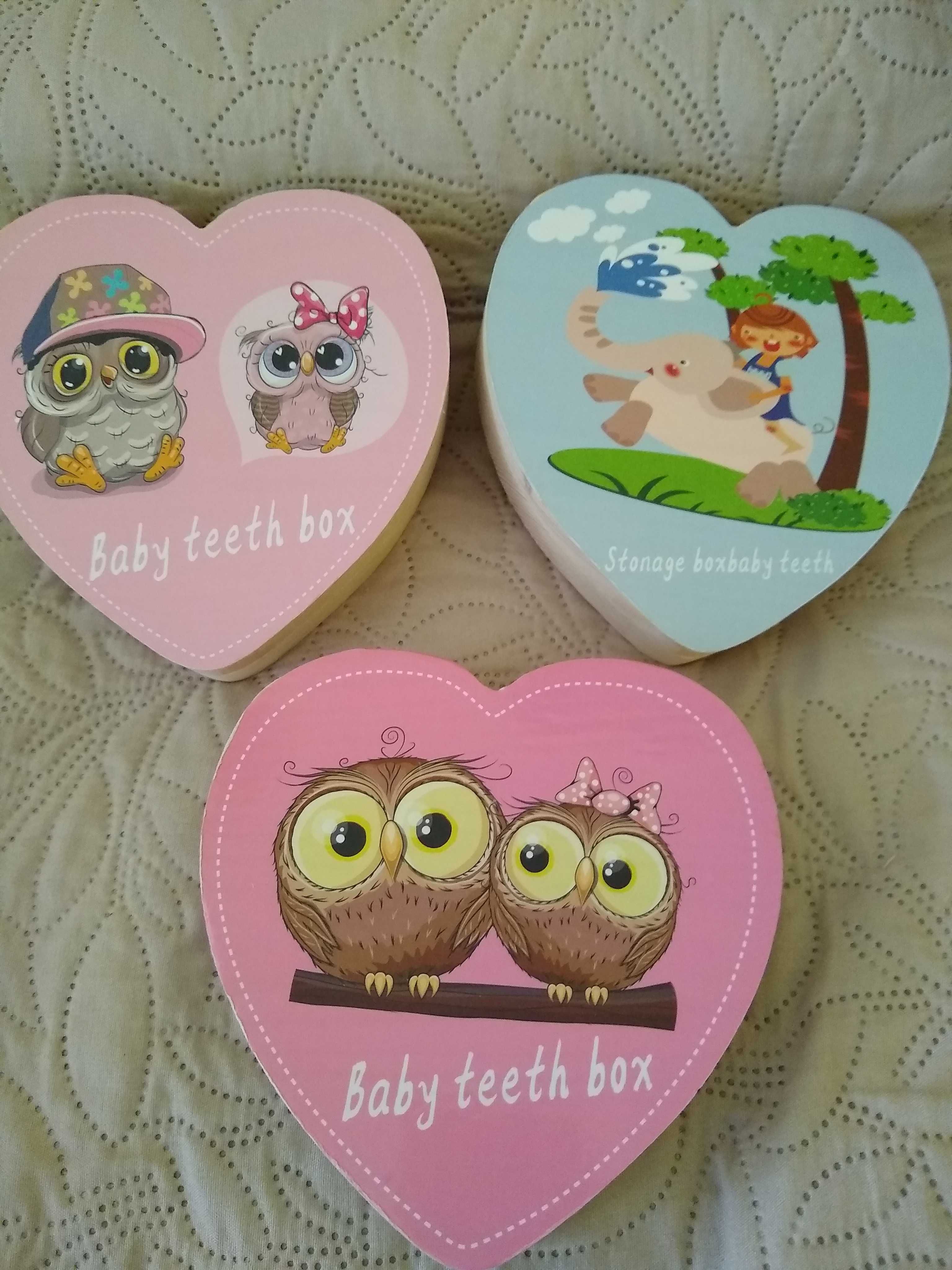 Кутия за съхранение на бебешки млечни зъби, пъпче и косичка