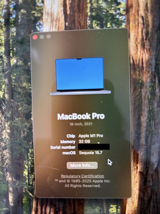 MacBook M1 Pro 16 Inch 32 GB RAM 1 TB SSD