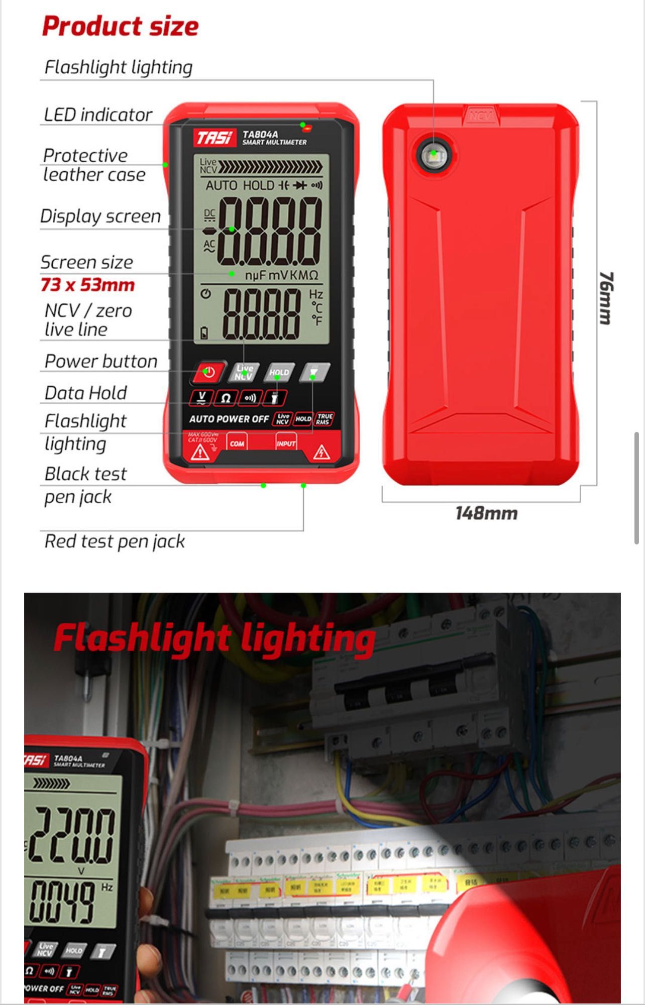 Multimetru digital inteligent  Tasi TA804A