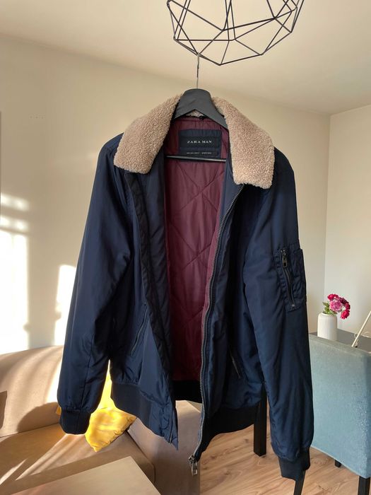 Тъмносиньо бомбър яке Zara