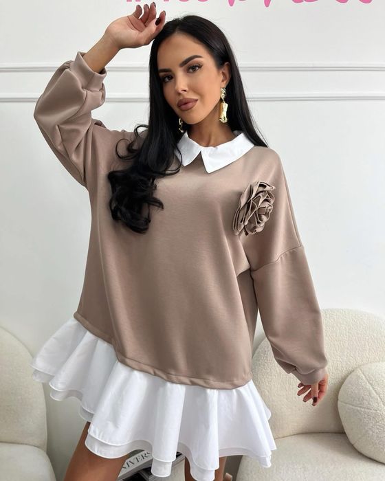 Кафява рокля LBD