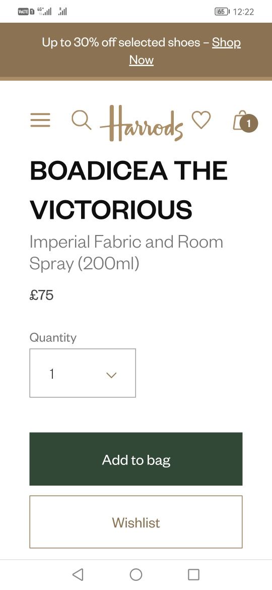 Parfum Boadicea the victorious imperial luxury perfume