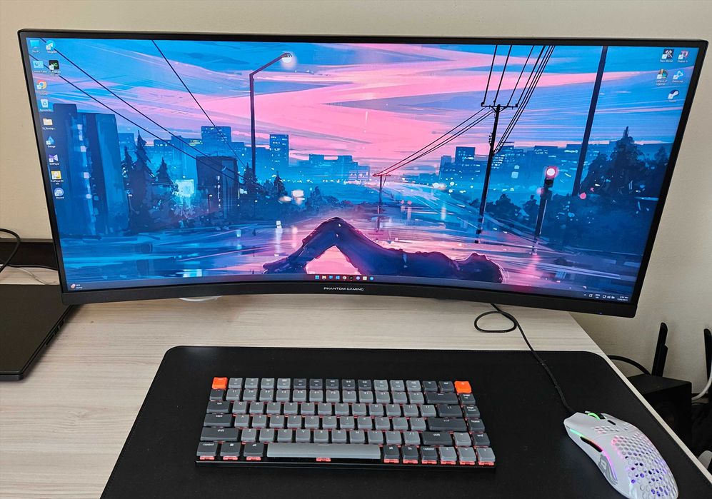 Монитор ASRock Phantom Gaming 34" 2к Widescreen Curved VA 165hz