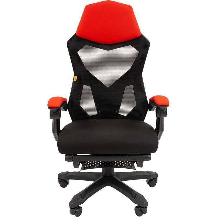 Кресло игровое CHAIRMAN 571 красное, сетка/ткань