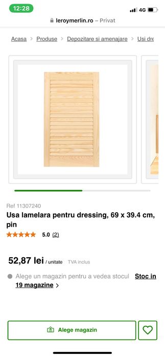 Usi lemn lamelare lacuite