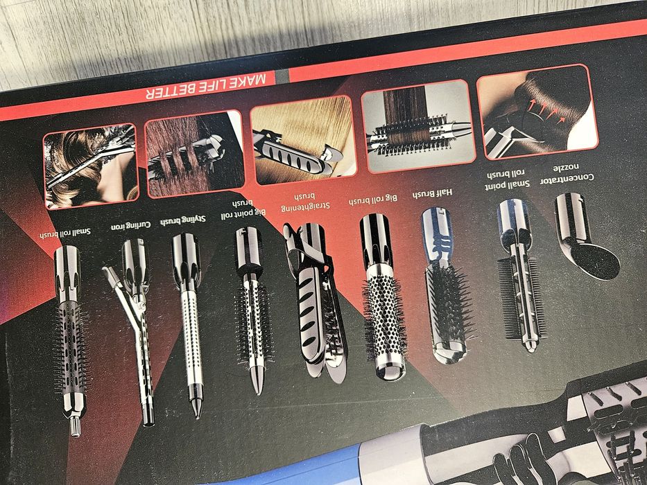 Perie electrica cu aer cald