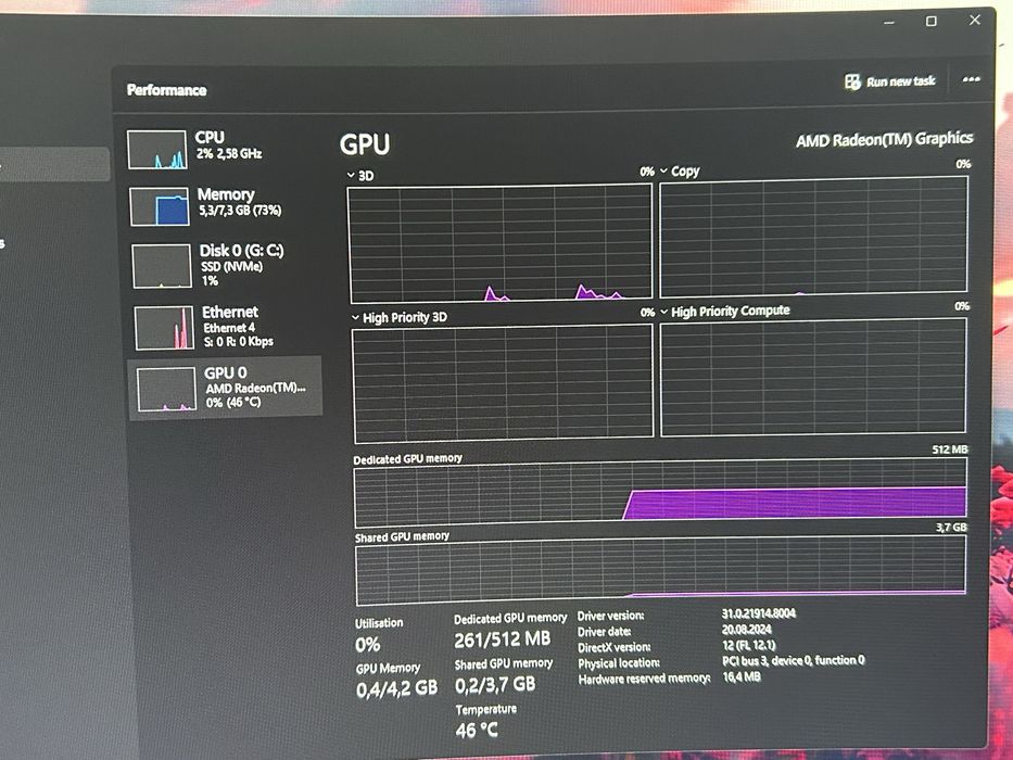 Laptop hp amd 3 500gb 8 ram