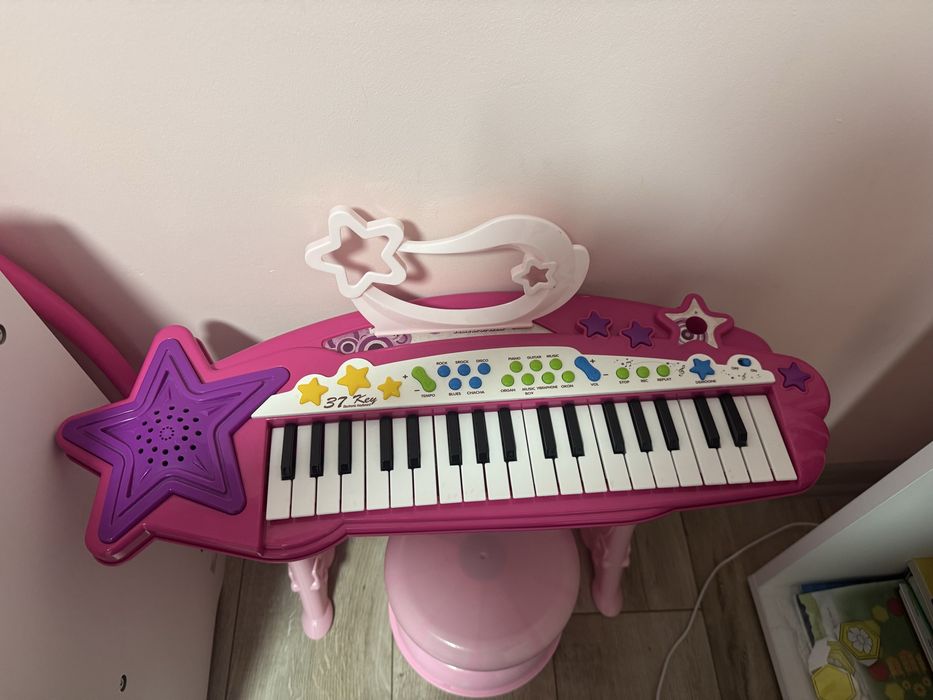 Детско електронно пиано розово
