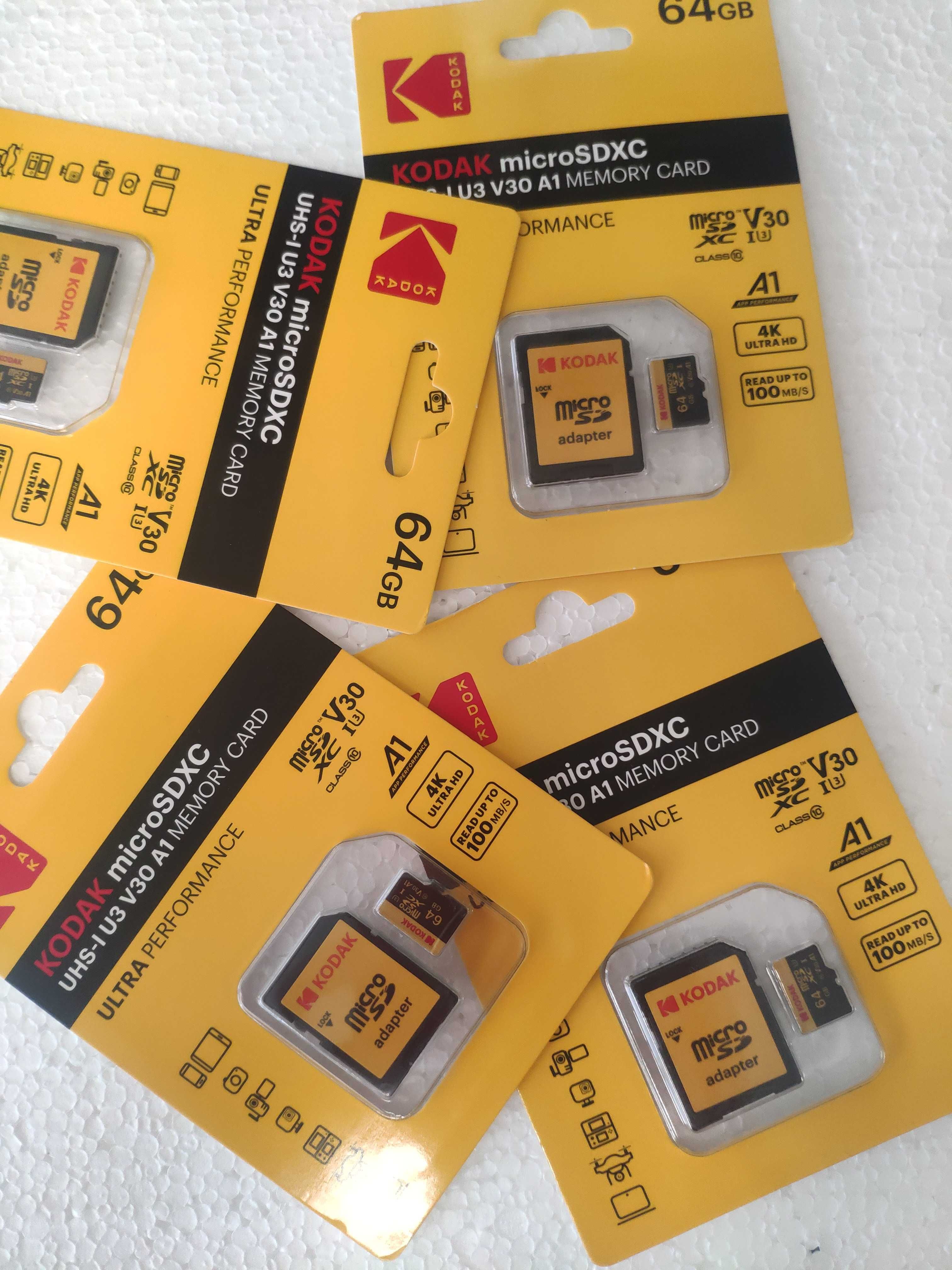 Чисто нова карта памет Kodak microSDXC Card 64gb