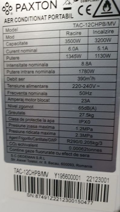 Aer conditionat portabil