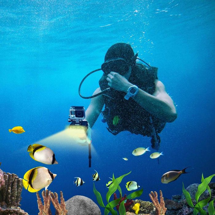 Suptig Водоустойчива, димируема, подводна светлина за GoPro Hero