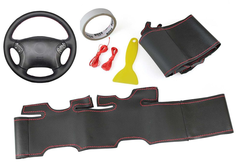 Кожен калъф за волан шиещ Мercedes benz W203 C - класа Мерцедес