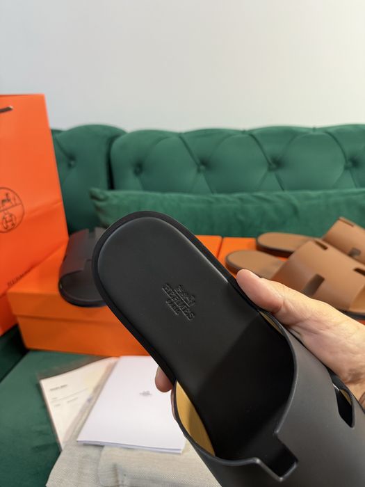 Papuci Hermes Izmir piele naturala 100% Full Box colectie noua