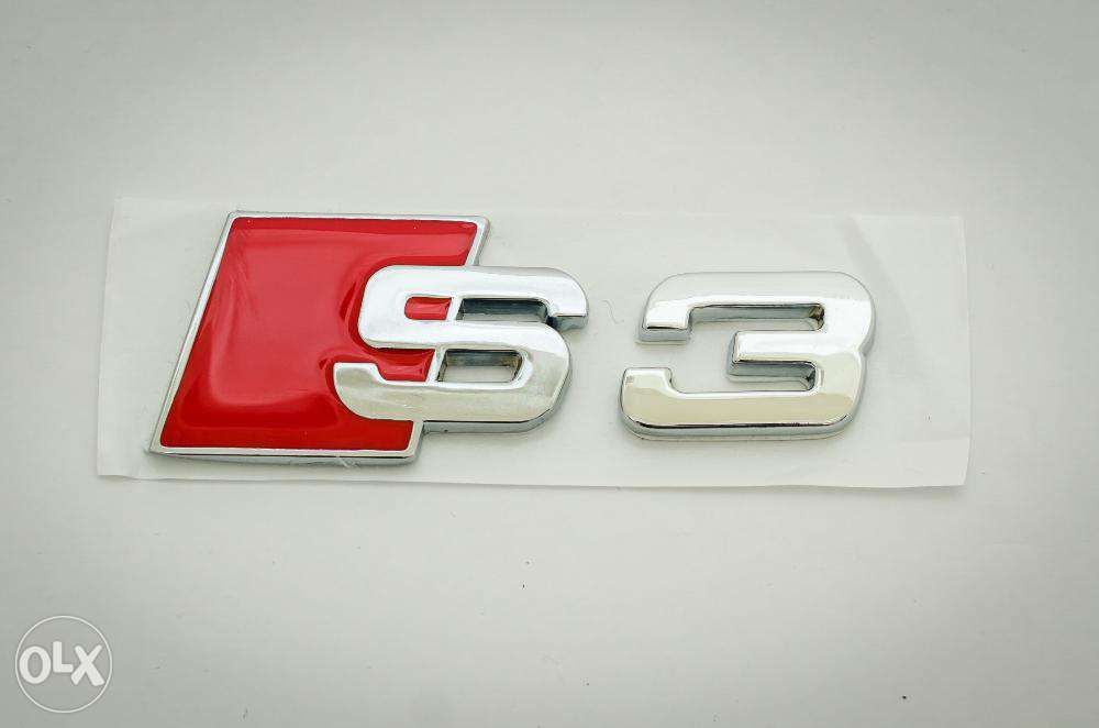 Set embleme audi s3- line metal gri/ rosu