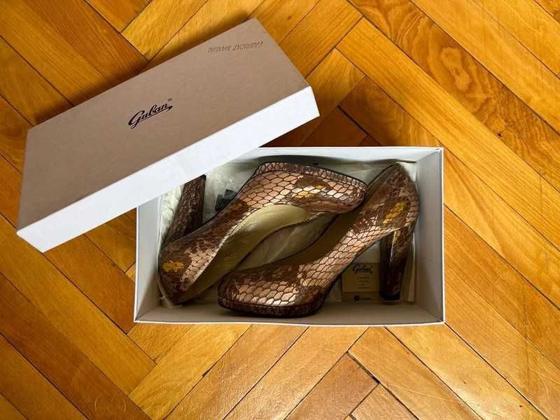 Pantofi Guban Piele de Șarpe Maro Mărimea 40