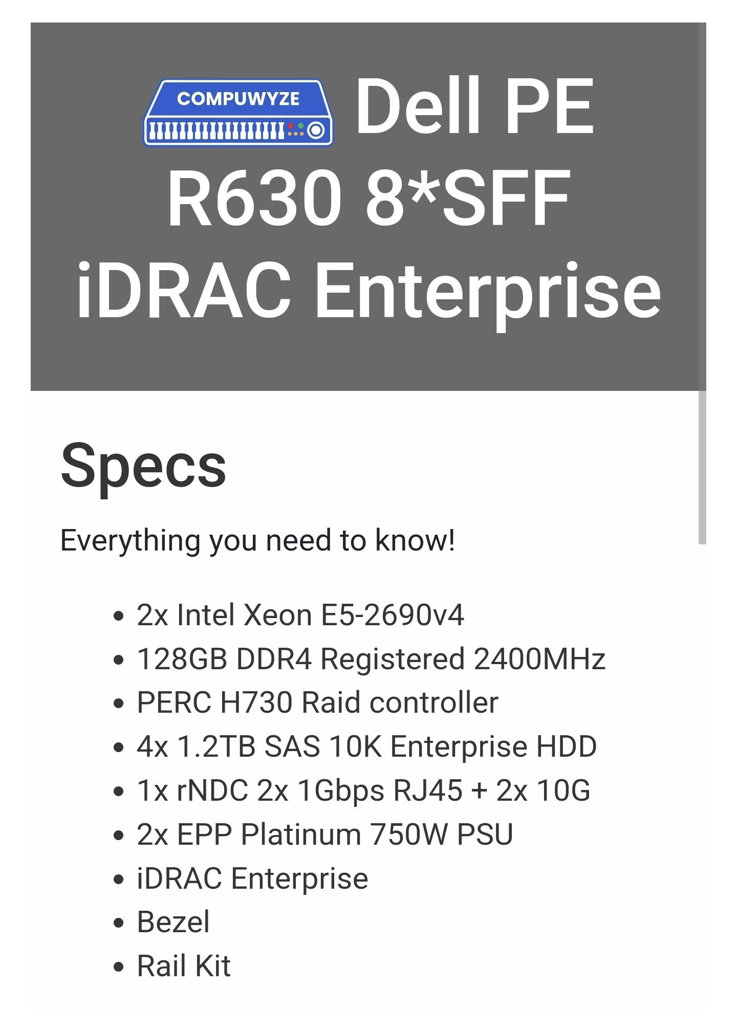 DELL Poweredge R630