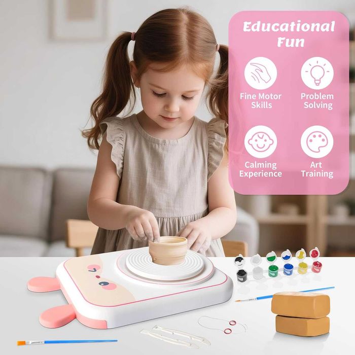 Пълен комплект за грънчарство за начинаещи, Мини грънчарско колело