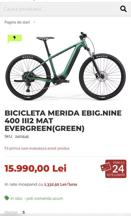 Bicicleta MTB Merida eBig Nine e-Bike Shimano 630Wh 29” M Germania