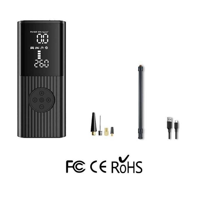 Compresor Aer Multifunctional, Portabil Cu Acumulator 6000mAh Wireless