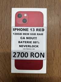 AMANET NOLIMIT: iPhone 13 Red 128GB Full Box Ca Nou Garantie si Bon.