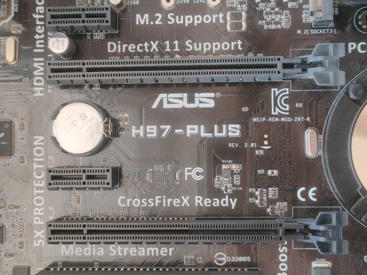 Placa de baza ASUS h97-plus + processor i5 4670k + 20gb DDR3 RAM