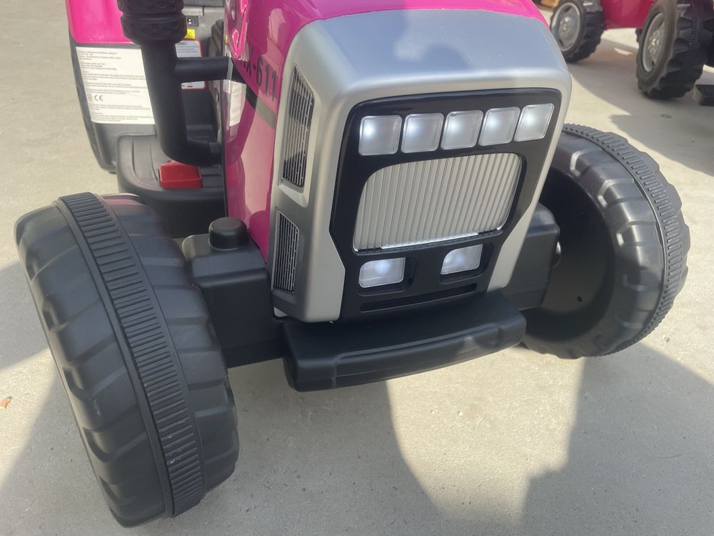 Tractor electric 12V cu remorca Nichiduta Farmer Pink