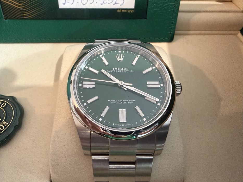 Rolex Oyster Perpetual 41mm green dial