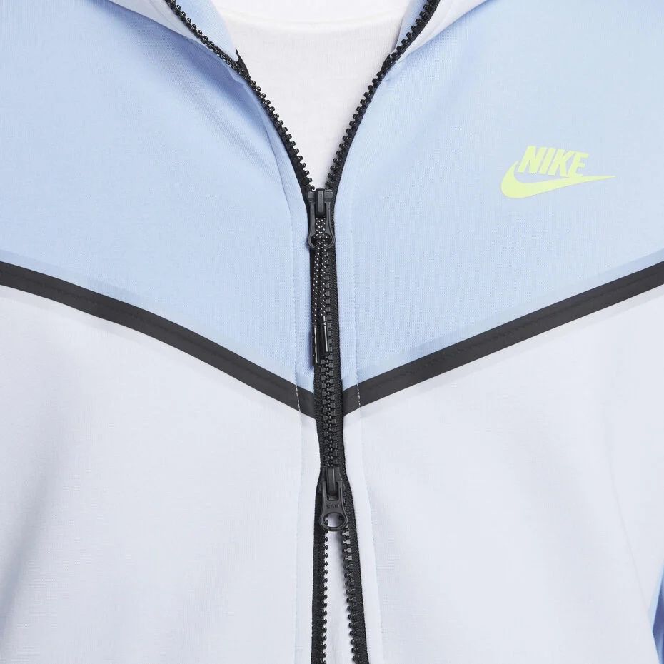 Мъжко горнище Nike Tech Fleece Baby Blue/White/Lemon Twist - размер М