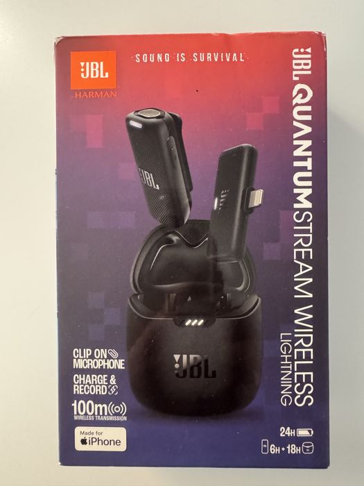 Microfon Lavaliera JBL Quantum Stream Wireless Lightning