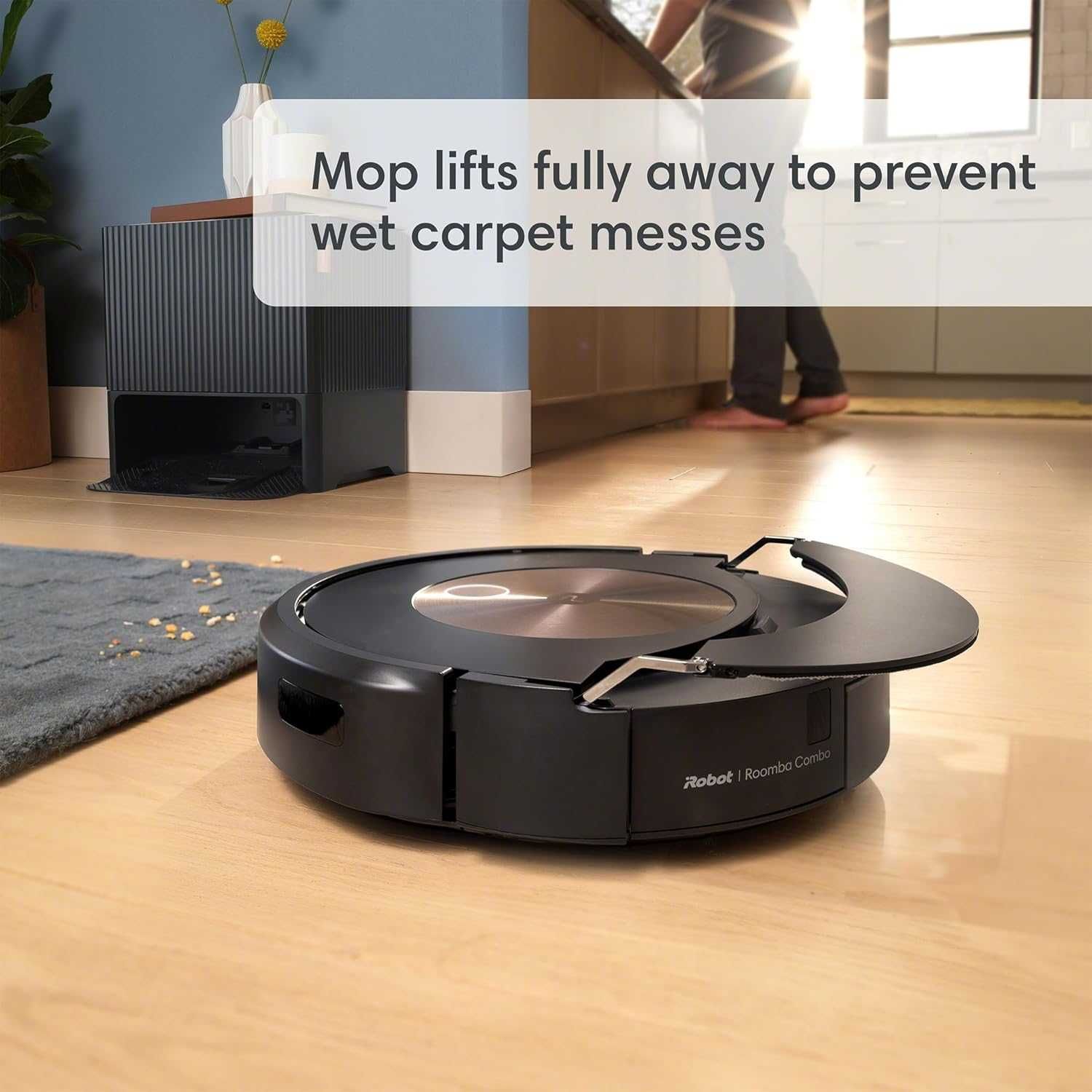 Прахосмукачка робот iRobot Roomba Combo j9+ (C9758) станция Clean Base