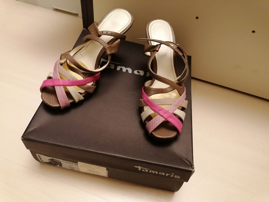 Pantofi de dama catwalk cu toc marime 38 abia purtati
