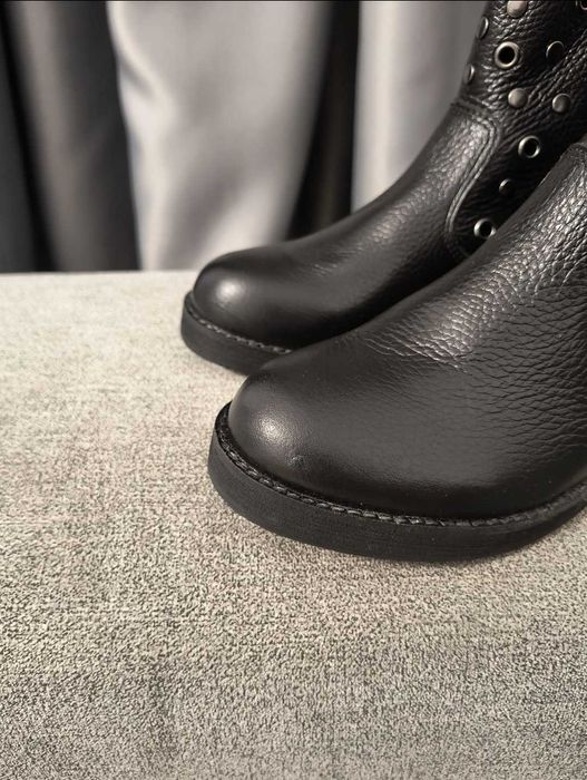 Ghete biker brand Twinset, piele interior/exterior, marimea 35