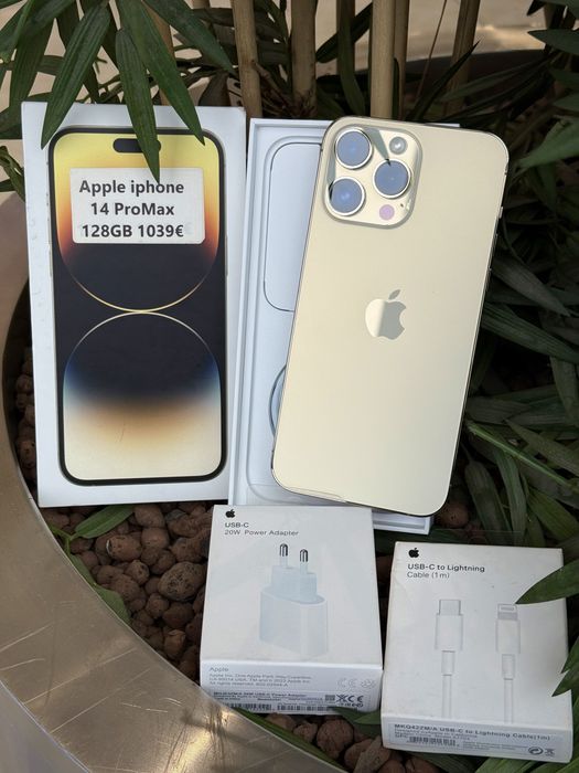 iPhone 14 PRO MAX Gold-128GB-Neverlocked-Accesorii Originale