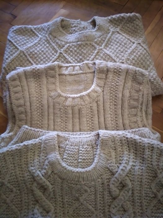 Зимни пуловери ръчно плетиво