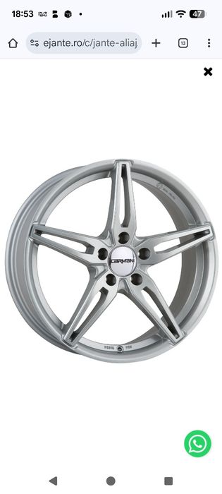 Jante 5x112 R17 cu anvelope All Seasons Noi