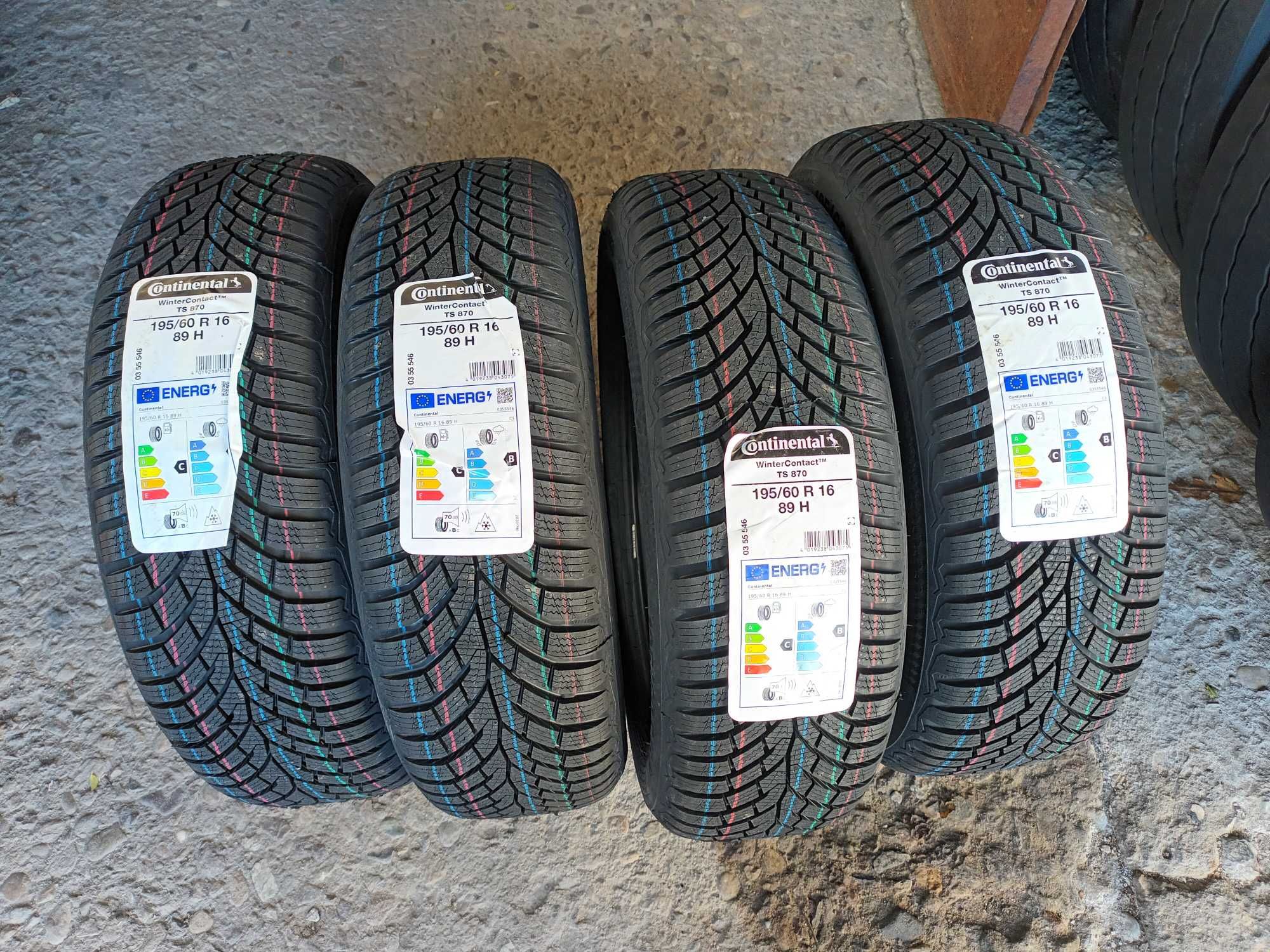 4 Нови зимни гуми 195/60 R16 Continental WinterContact TS870 89H M+S