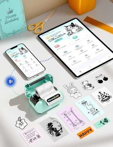 Нов Портативен термопринтер за телефон iOS Android – фото и бележки