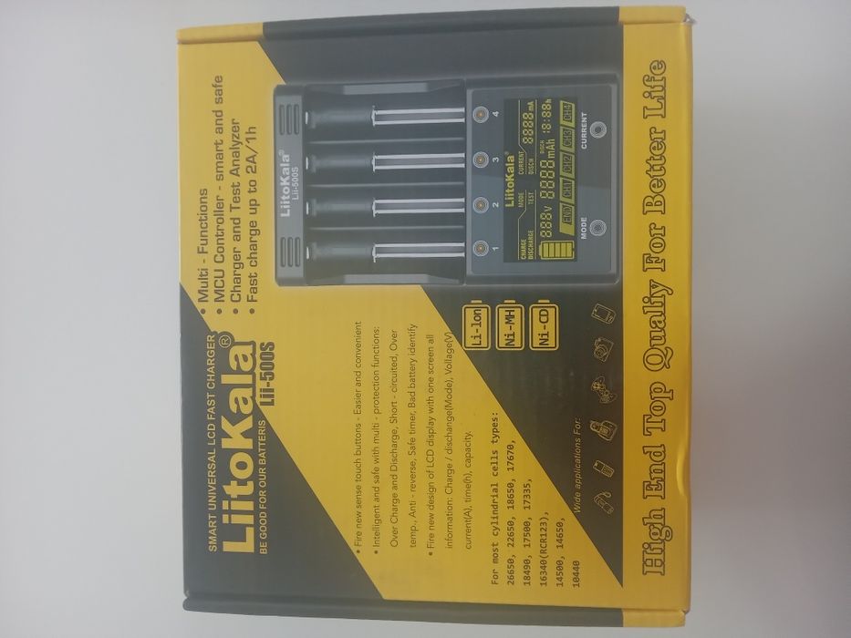 Универсално зарядно устройство Lii-500S, 4 канала, функция powerbank